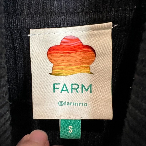 Farm Women Turtleneck Ribbed Pullover Sweater Small‎ Long Sleeve Black Capsule - Picture 6 of 12